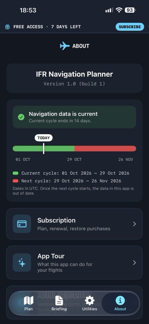 Data currency screen