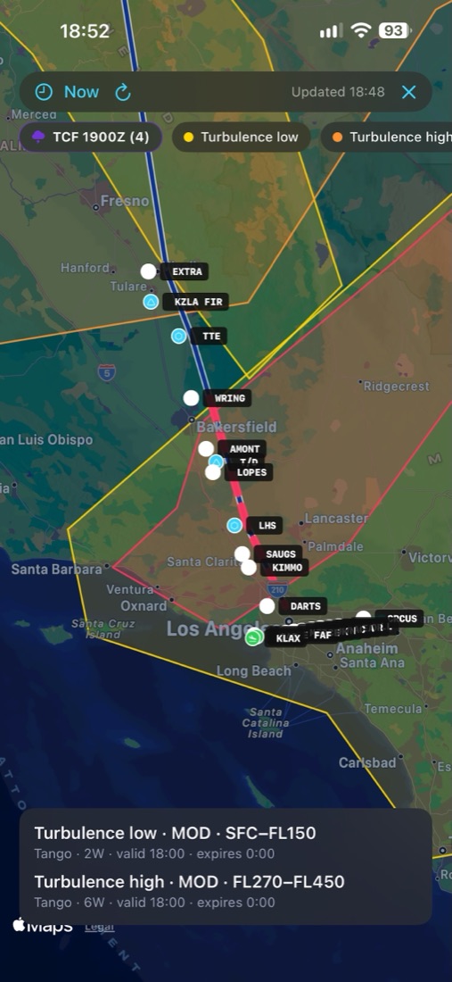 Weather hazards screen